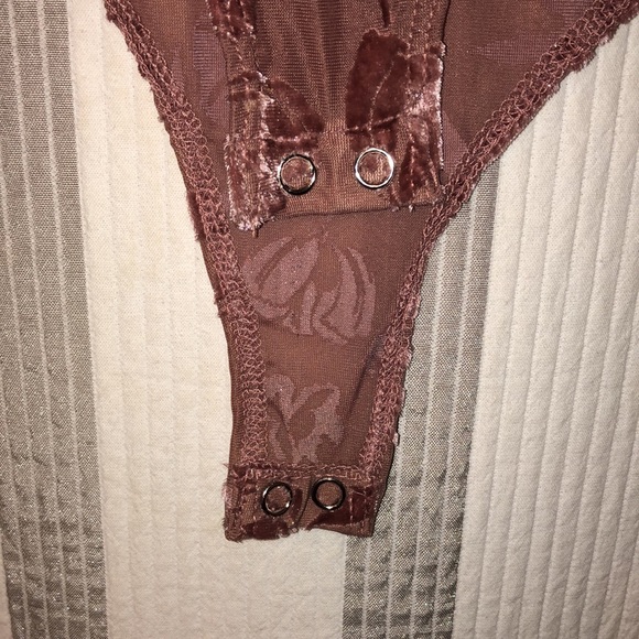Velvet Sheer Bodysuit - Picture 9 of 12